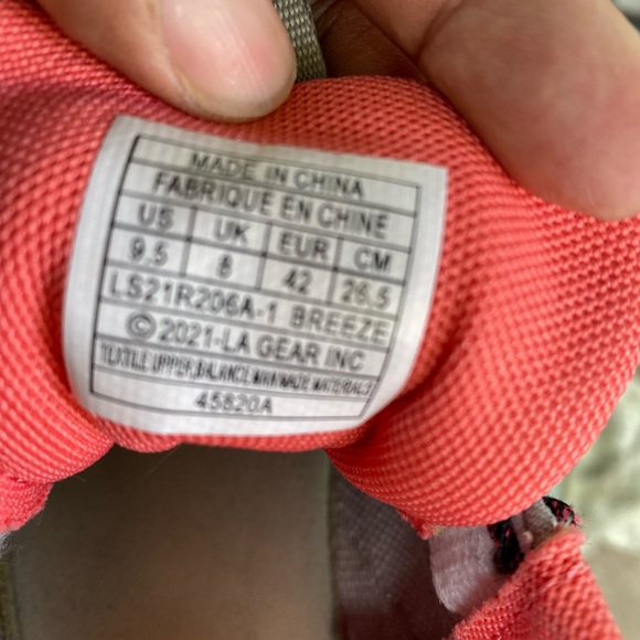 LA Gear LS21R206A-1 Breeze 2021 Womens Gray Orange Sneakers Size 9.5 - Picture 10 of 11